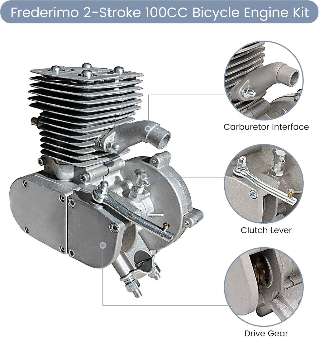 2-Stroke 100cc Air-Cooling Bicycle Engine Kit K67576