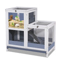 2-Story Wooden Small Animal Cage with Removable Tray and Ramp Z81670