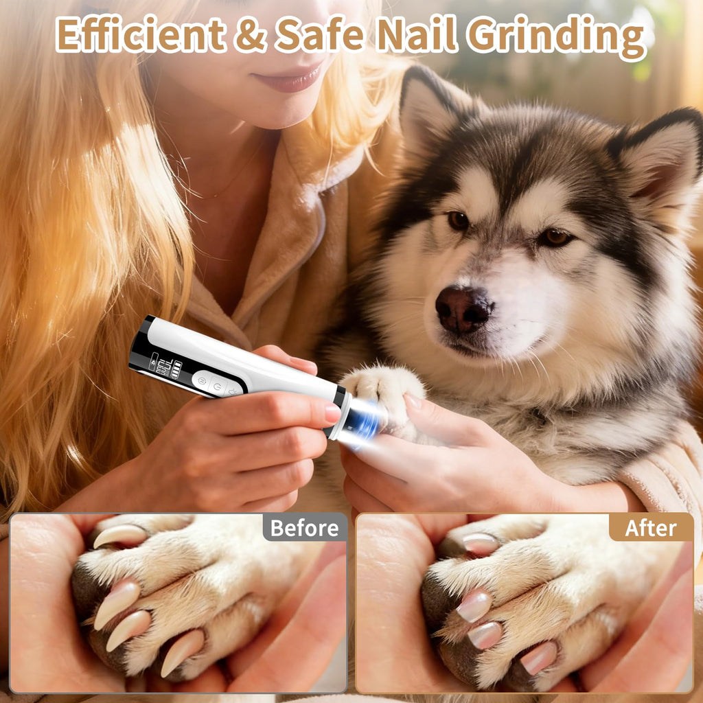 Quiet Dog Nail Grinder with Guard & 2 LED Lights Q938
