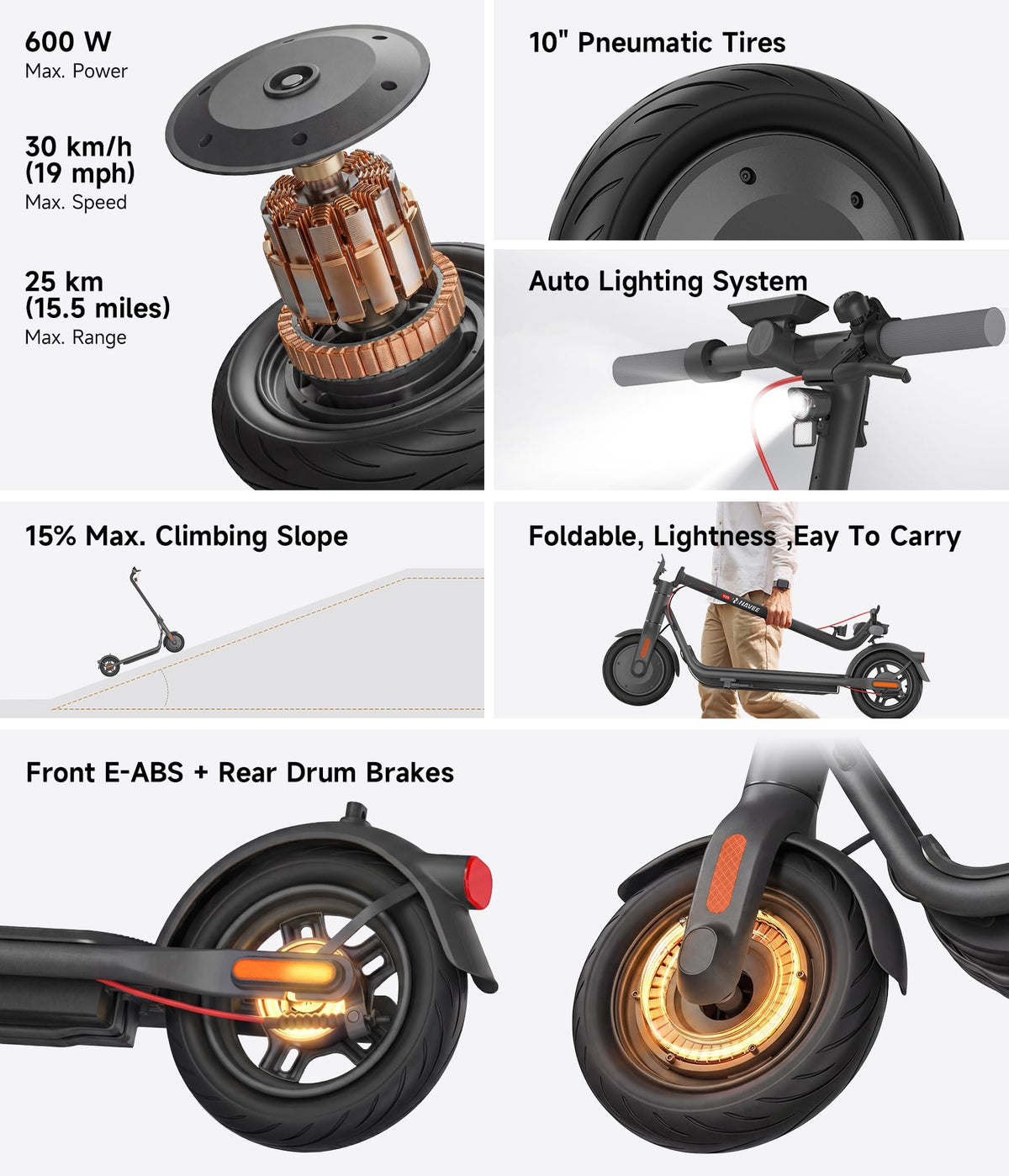 Electric Scooter with Dual Brake Suspension A42657