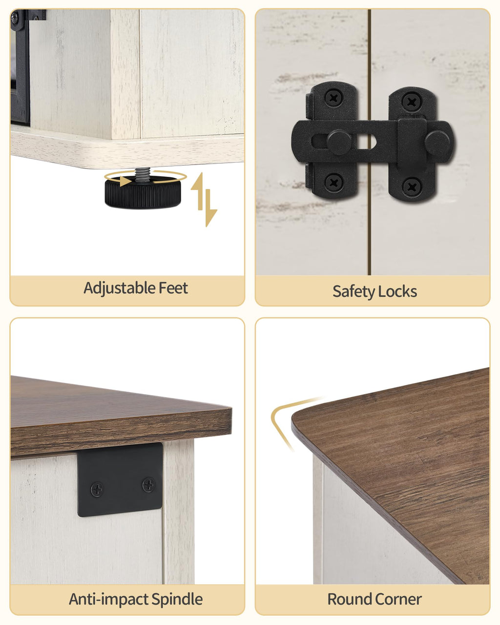 Double Dog Crate Furniture with Cushion Z828382