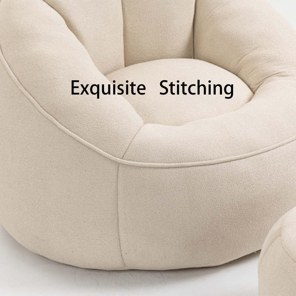 Yellow Memory Foam Bean Bag Chair with Footrest Z591