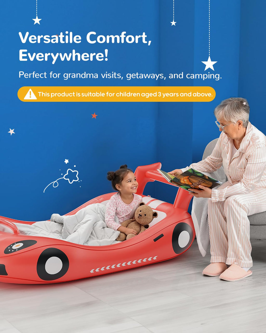 Inflatable Toddler Travel Bed with Electric Pump H647