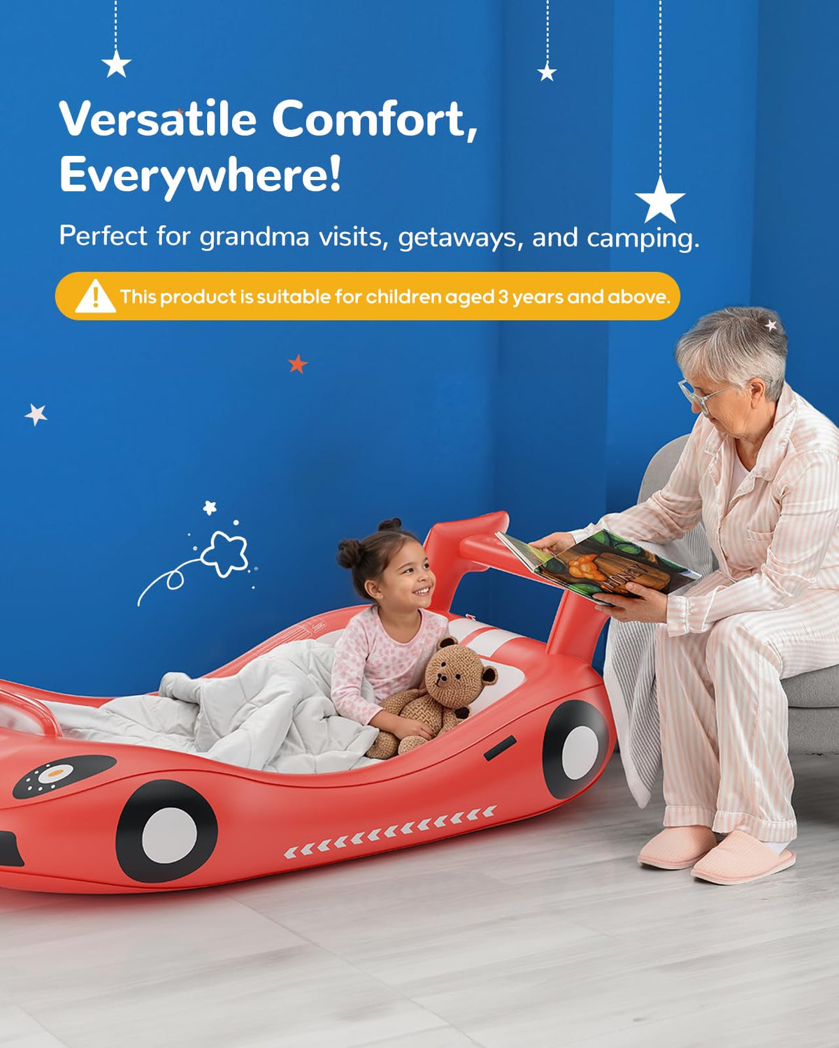 Inflatable Toddler Travel Bed with Electric Pump H647