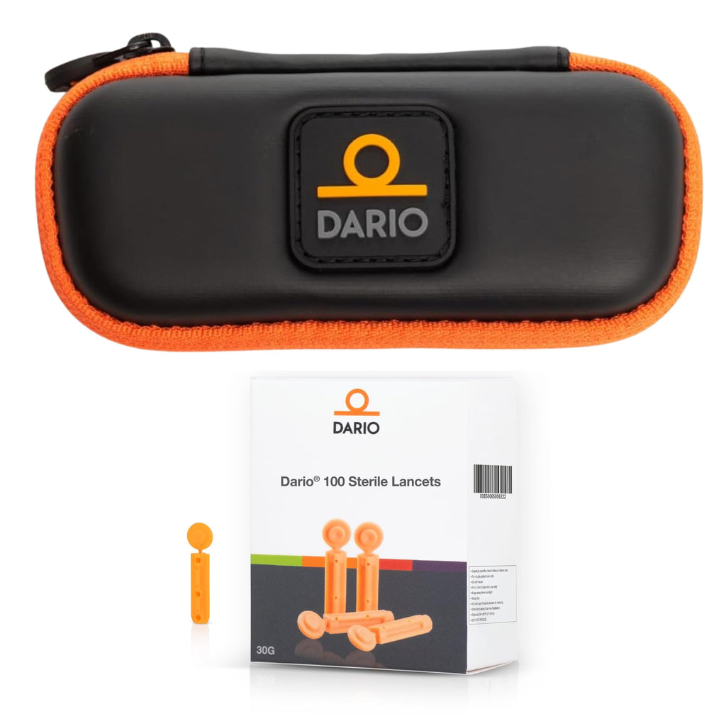 Black Diabetes Travel Case and 100 Sterile Lancets T809773
