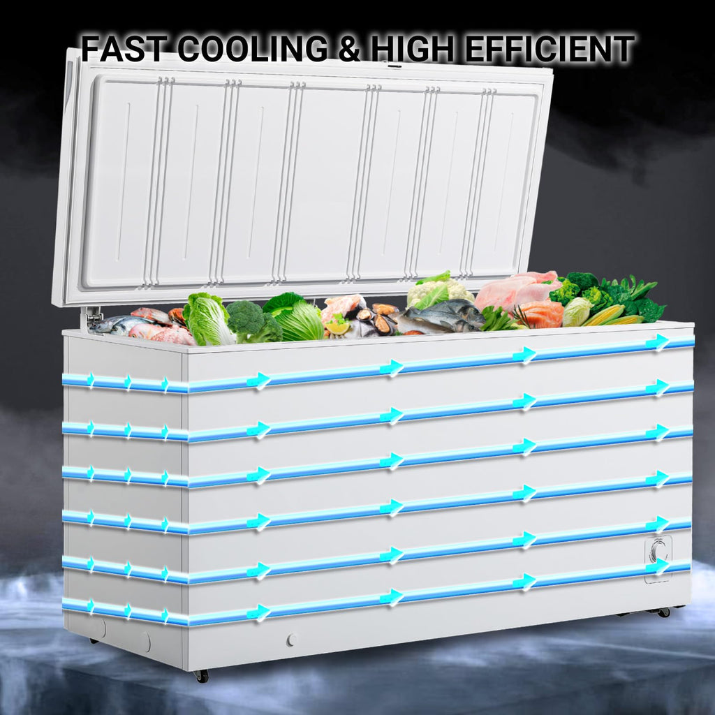 20 Cu. Ft White Chest Freezer with 2 Removable Basket E321