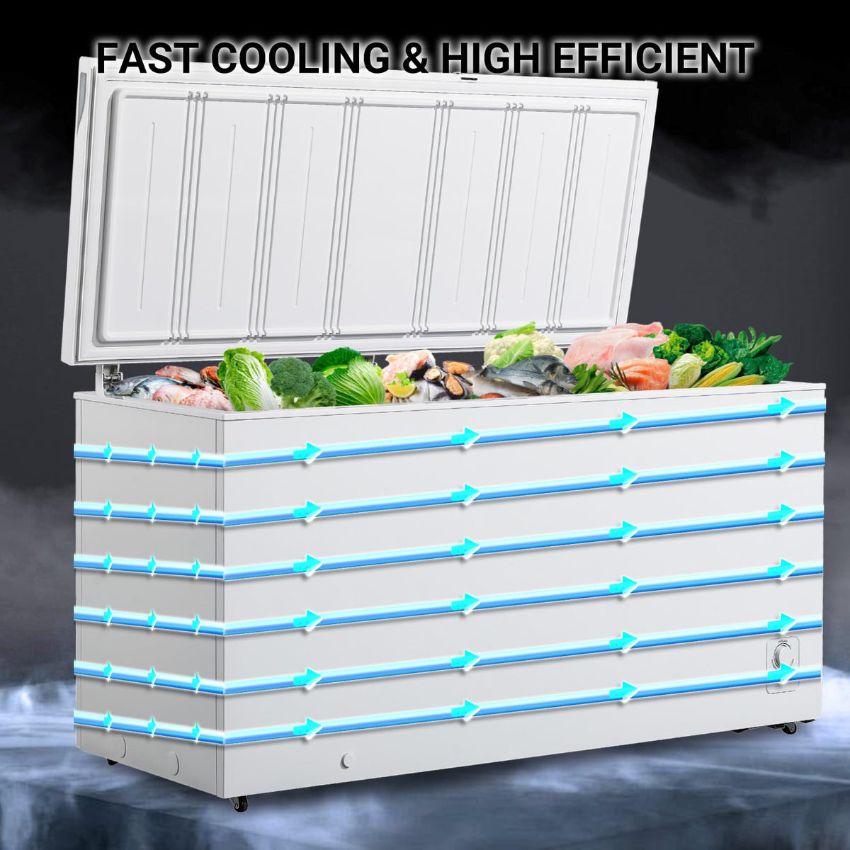 20 Cu. Ft White Chest Freezer with 2 Removable Basket E321