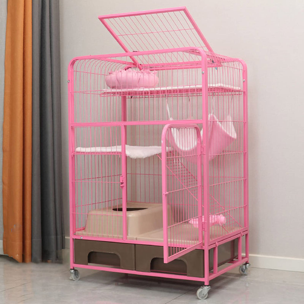 Heavy Duty Metal Dog Crate with Four Wheels T939911
