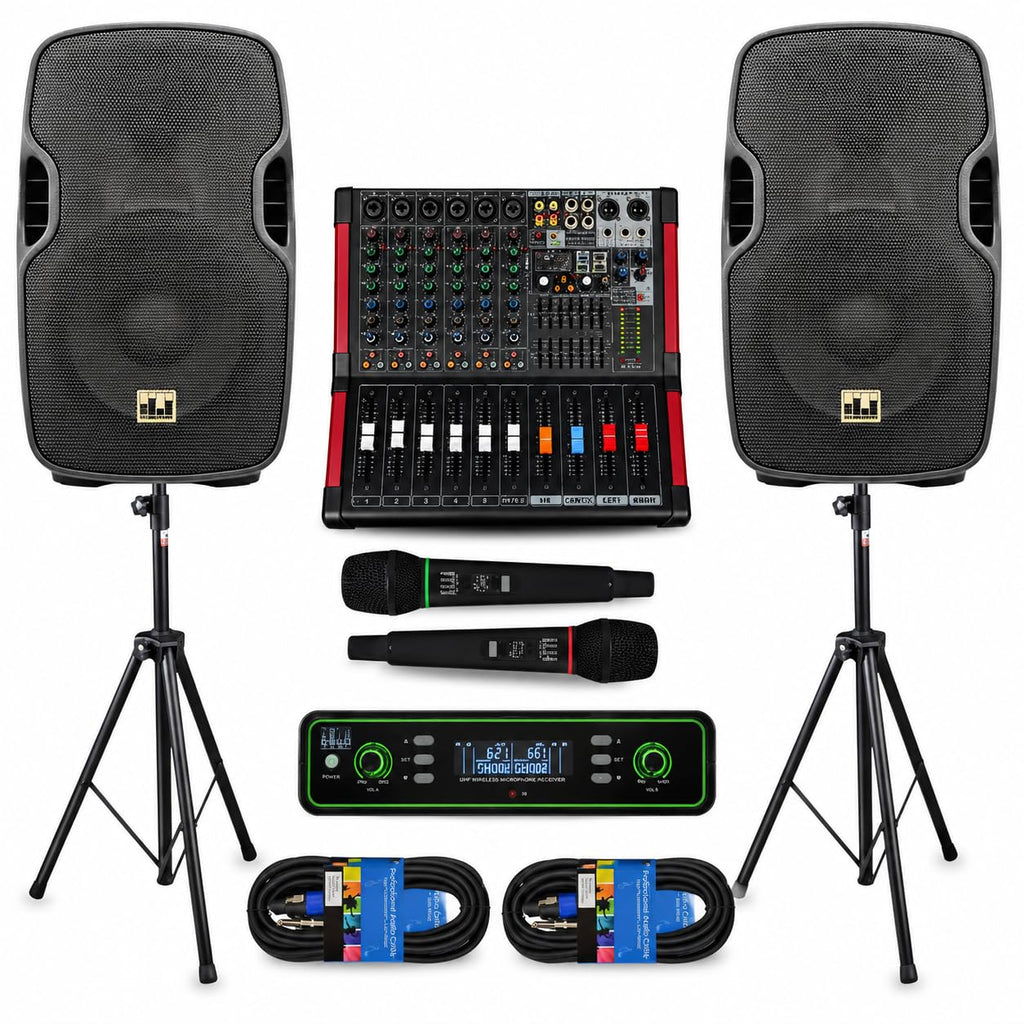 10" UHF PA System with Wireless Microphone U8913
