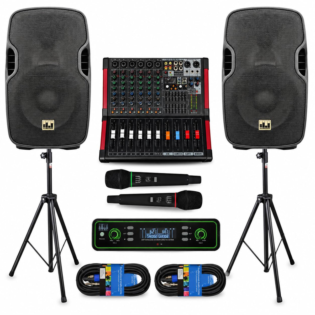10" UHF PA System with Wireless Microphone U8913