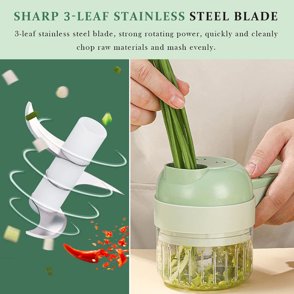 4 in 1 Handheld Electric Vegetable Cutter Set G996299