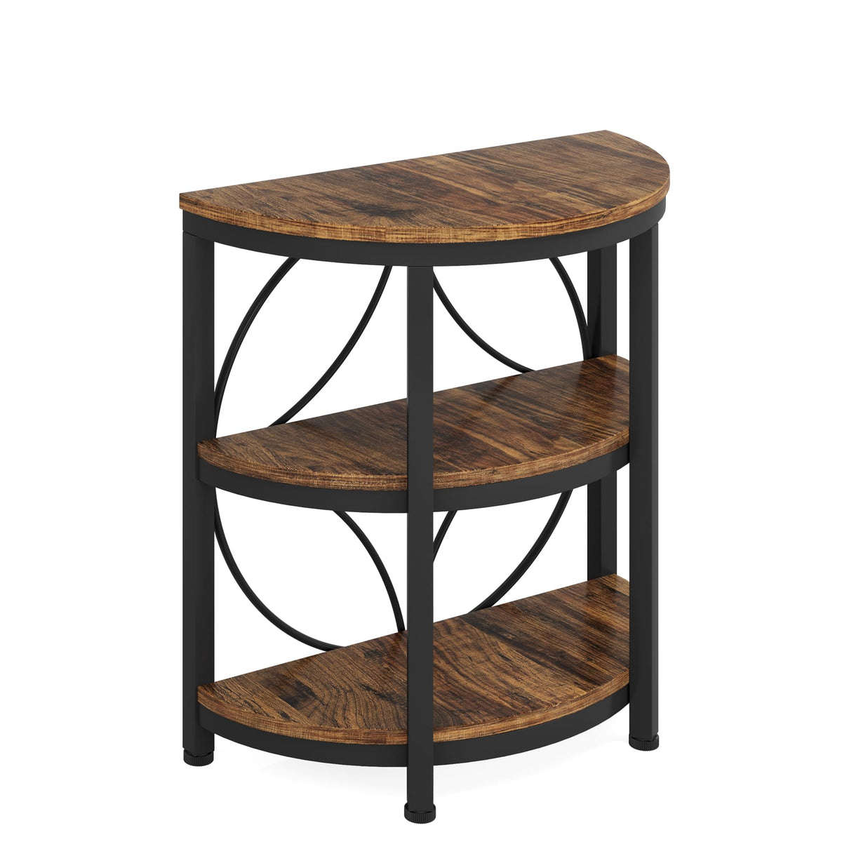 Half Round 3-Tier Metal End Table P2081