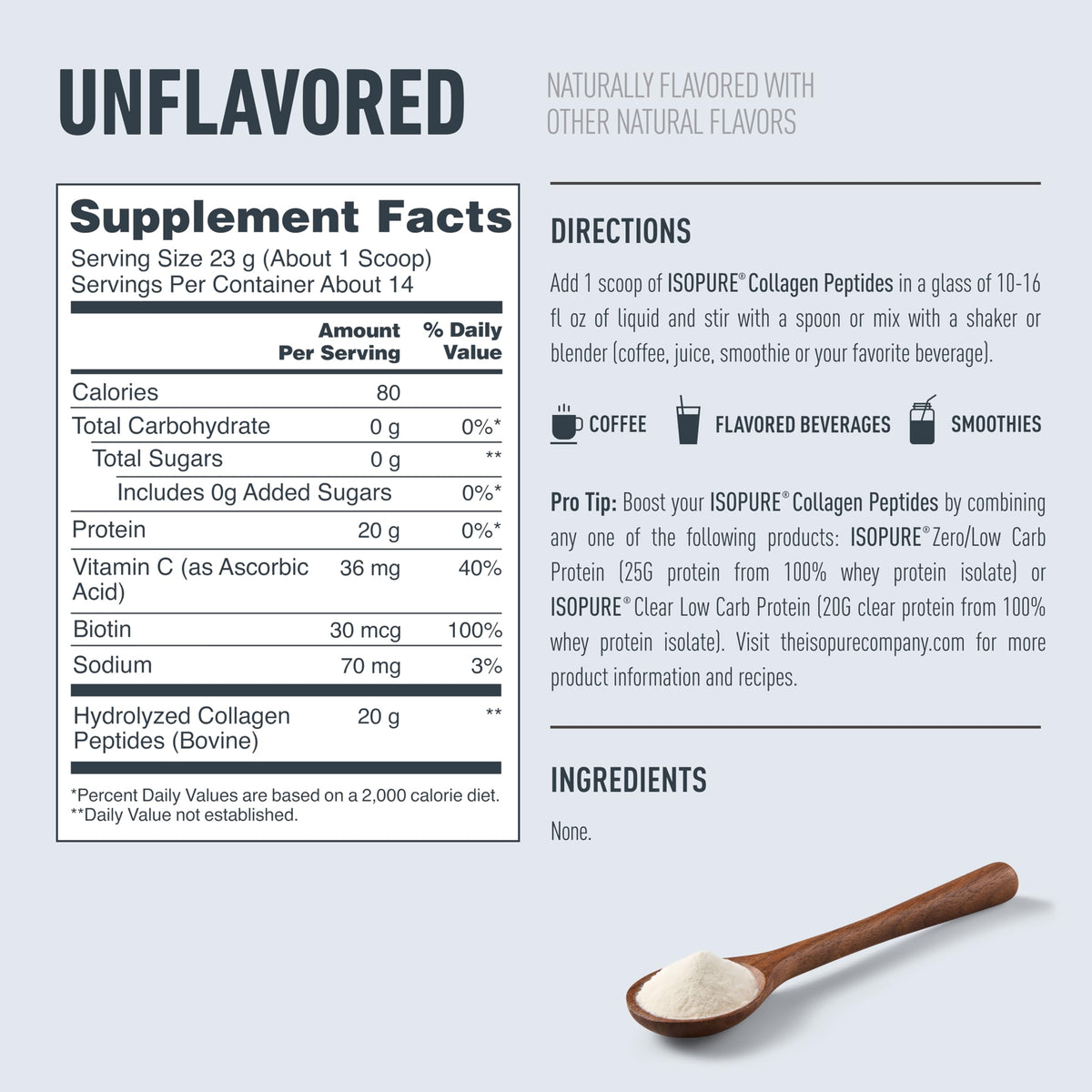 Unflavored Grass-Fed Collagen Peptides Powder N953375