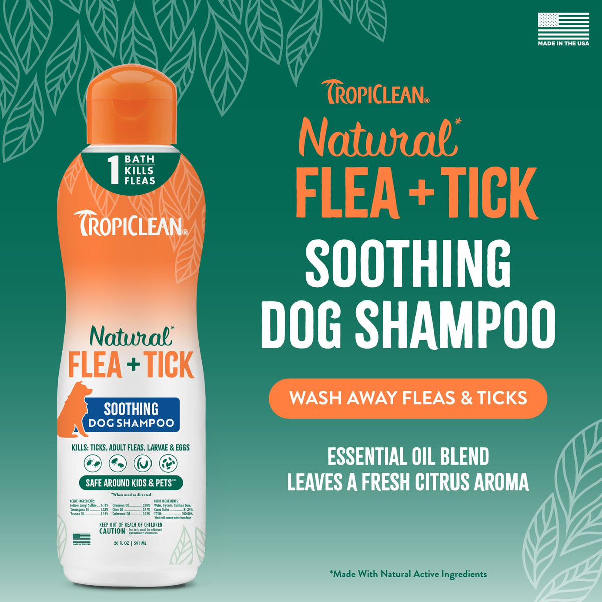 Soothing Flea and Tick Dog Shampoo 20oz R82612