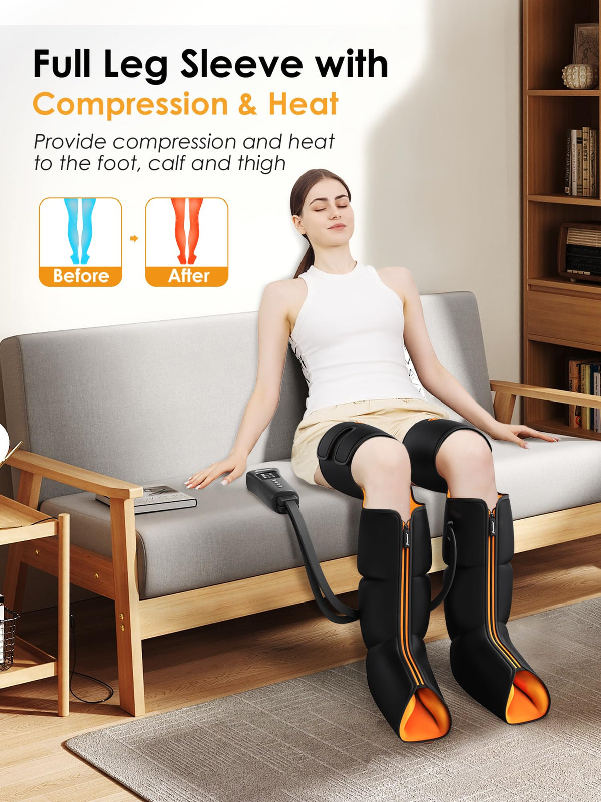 Air Compression Leg Massager with Heat E328734