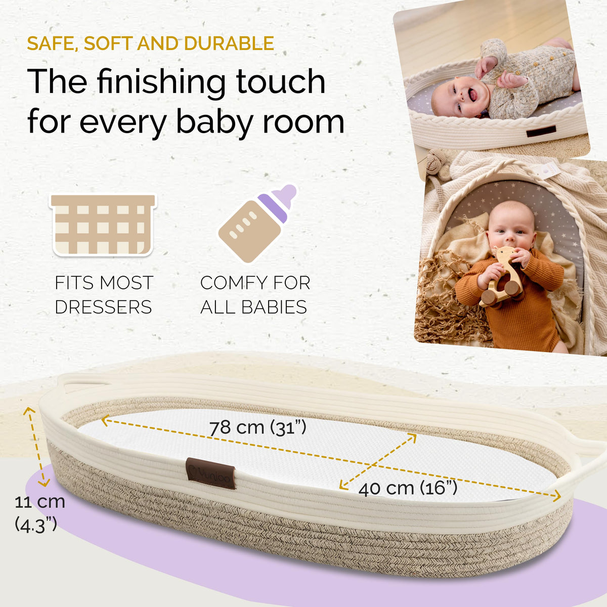 Baby Changing Basket, Portable Diaper Changing Pad I1878