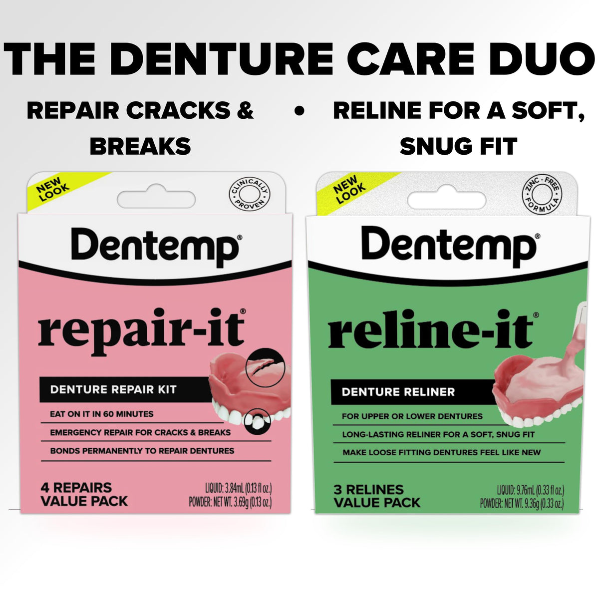 Denture Repair Kit & Denture Reliner Value Pack L381867