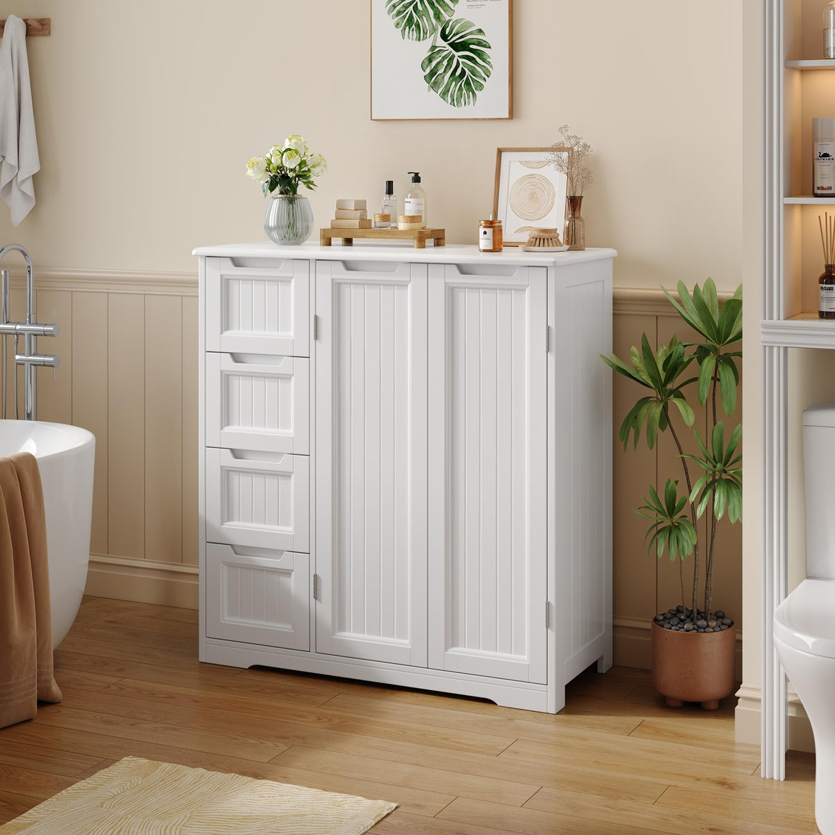 Storage Cabinet with 4 Drawers & 2 Doors A4539