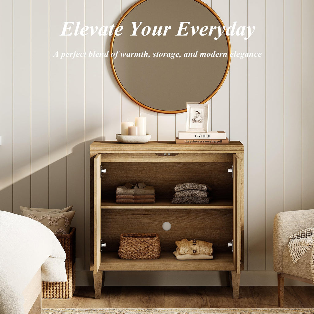 Wood TV Stand with Storage I917718
