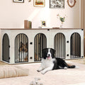 Double Dog Crate Furniture with Cushion Z828382