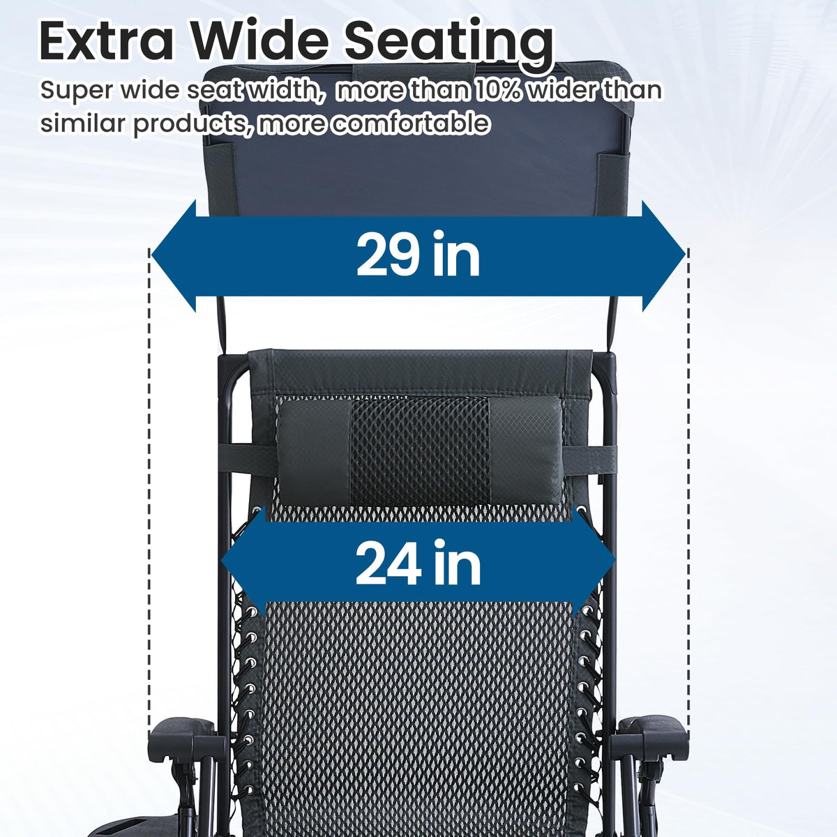 2 Pack Zero Gravity Chairs with Canopy H8324