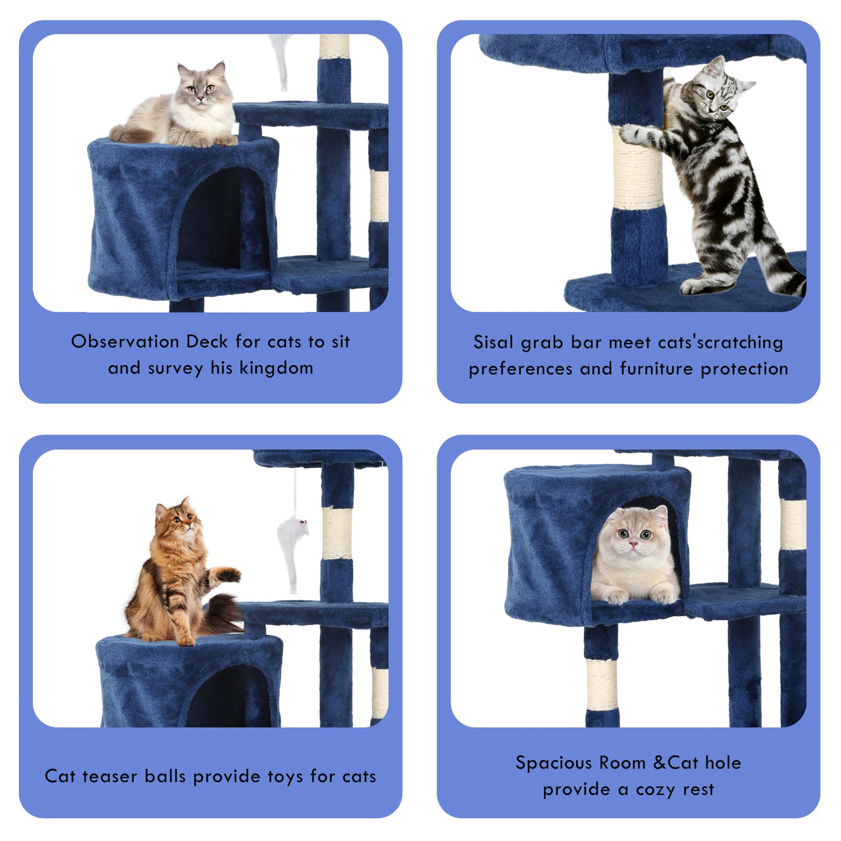 36 Inch Tall Cat Tree with Sisal Rope V39870