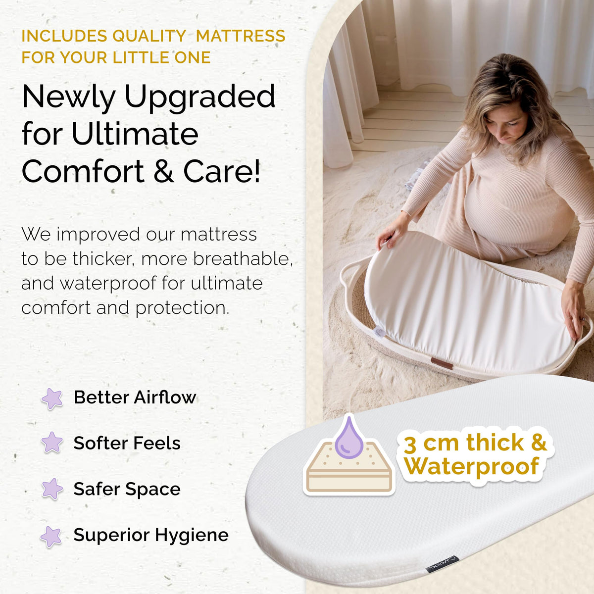 Baby Changing Basket, Portable Diaper Changing Pad I1878