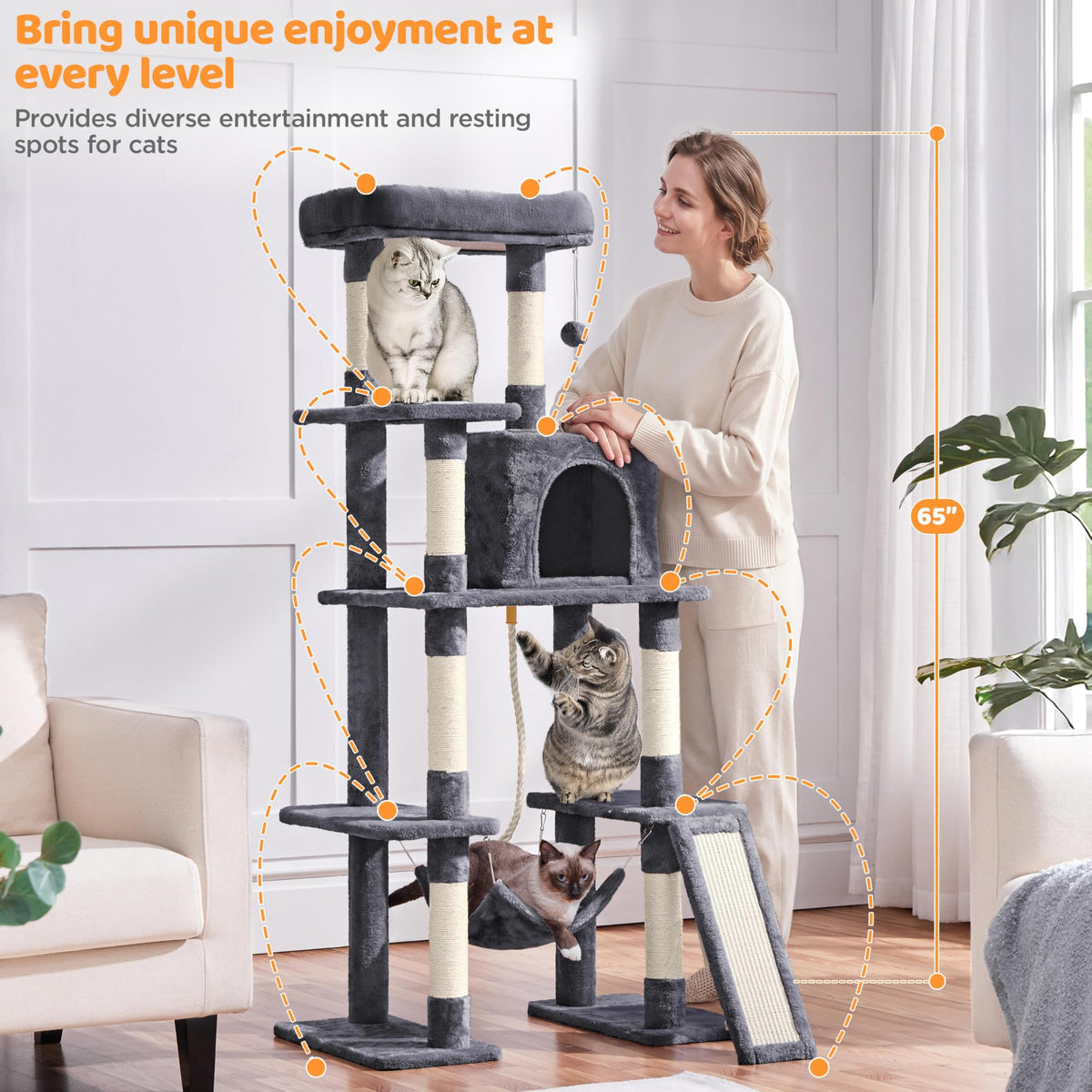 63in Large Cat Tree D625222