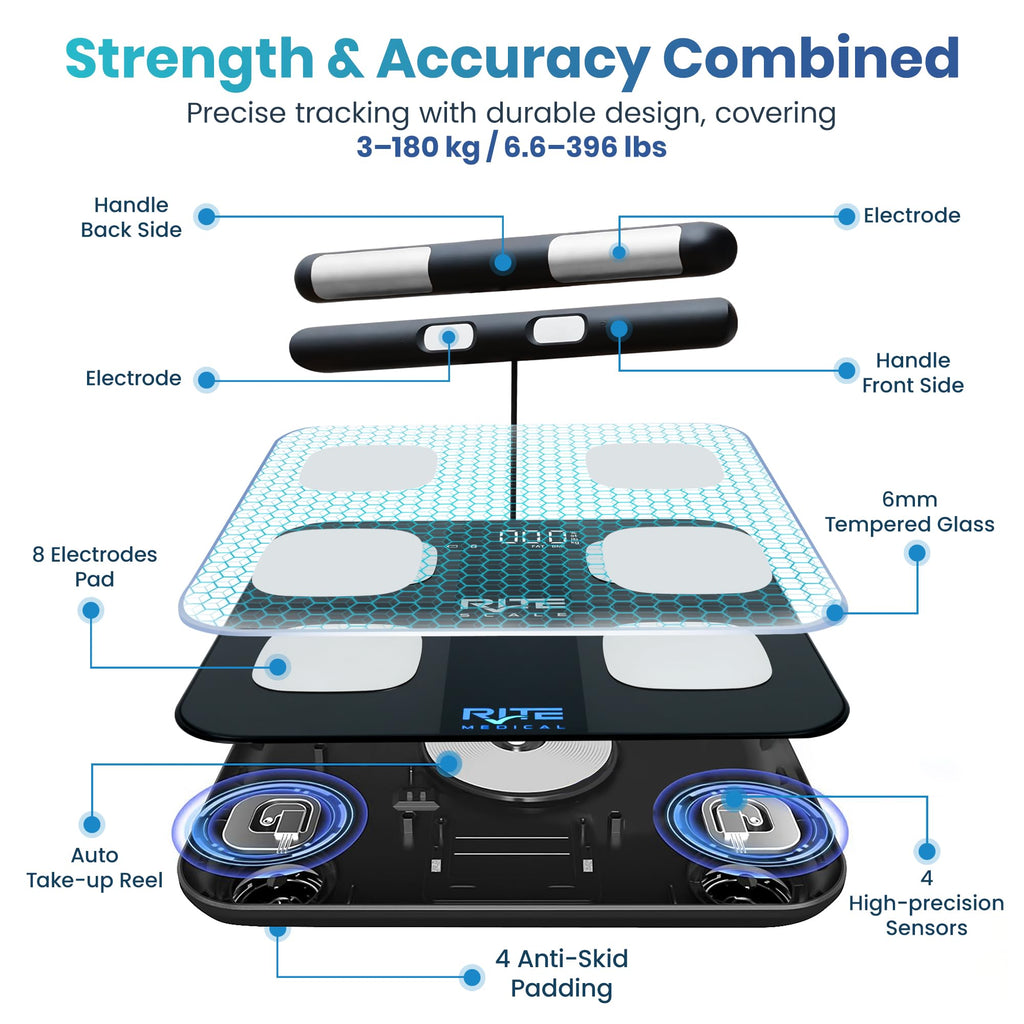 8-Electrode Digital Body Weight Scale with Bluetooth M30083