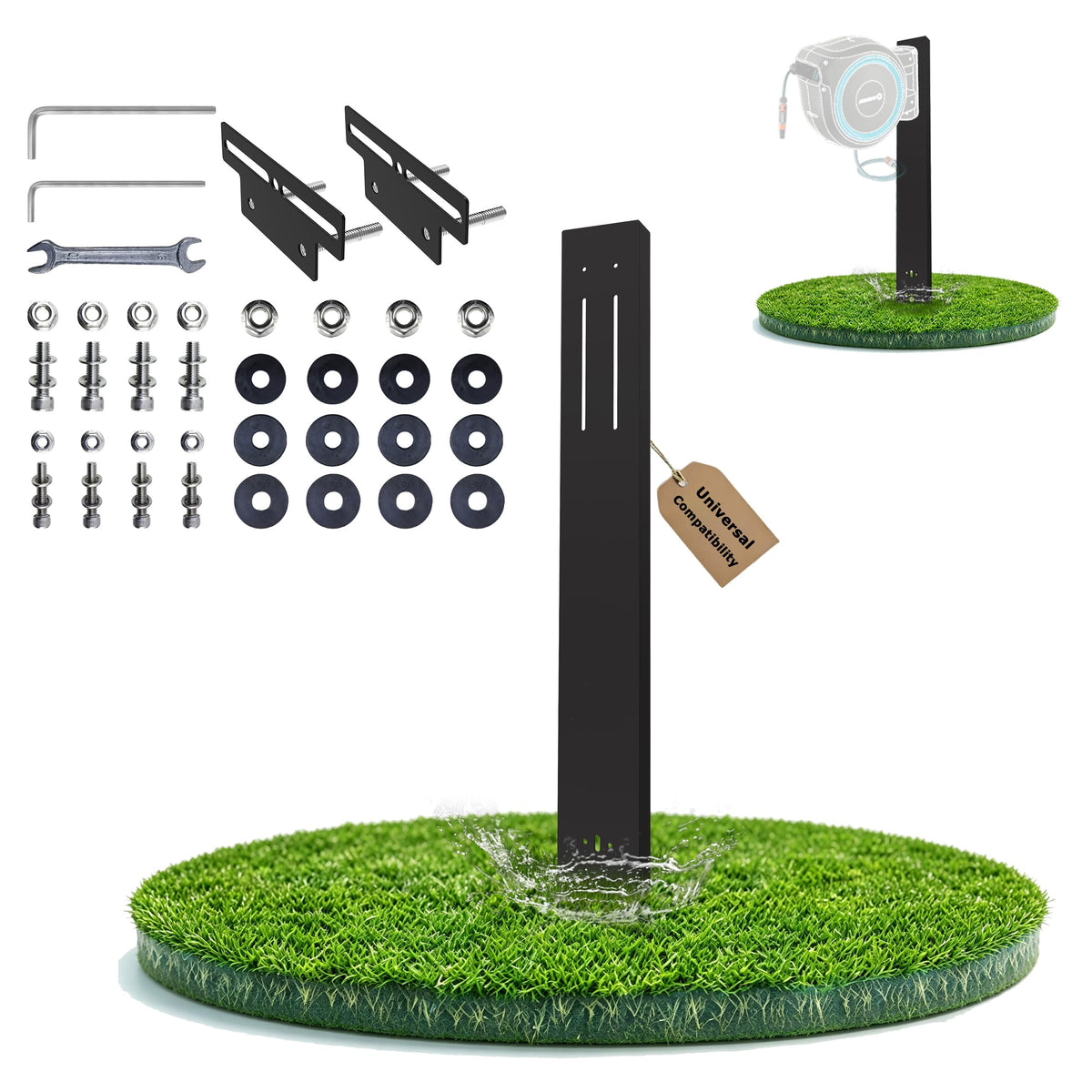 Retractable Garden Hose Reel Mounting Post Y6730
