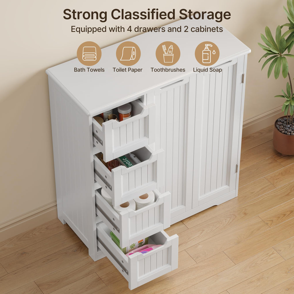 Storage Cabinet with 4 Drawers & 2 Doors A4539