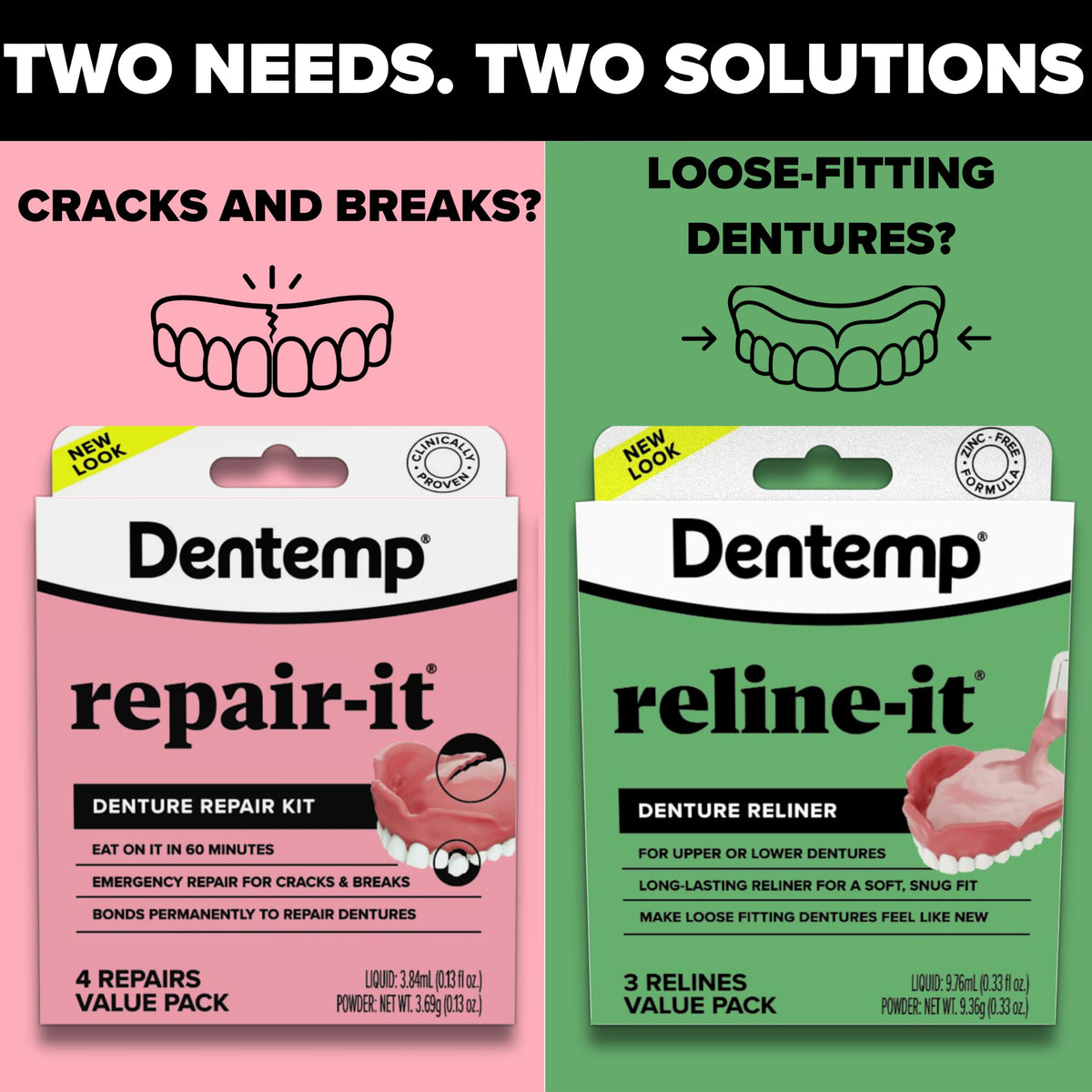 Denture Repair Kit & Denture Reliner Value Pack L381867