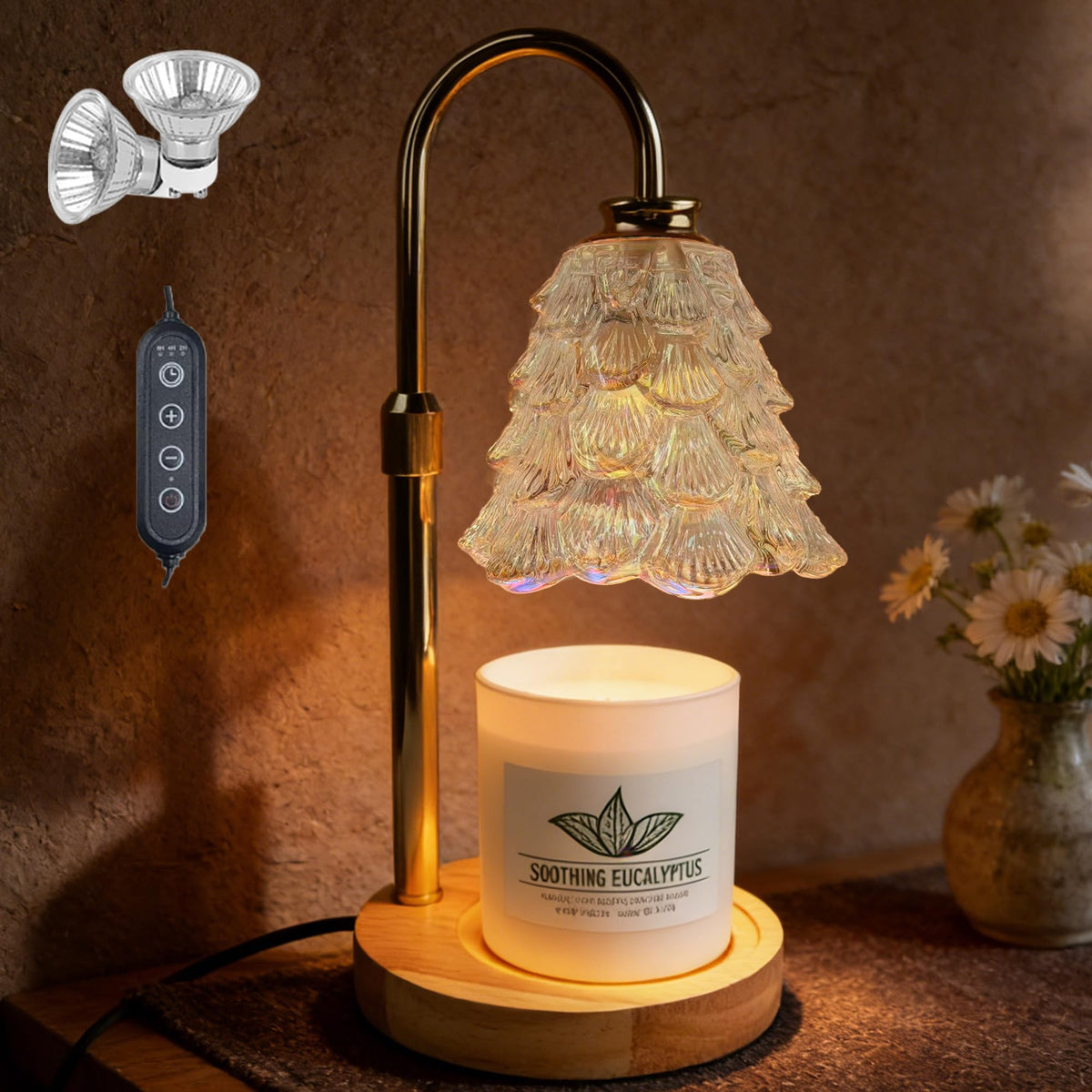 Candle Warmer Lamp with Timer Dimmable Adjustable Height Q905