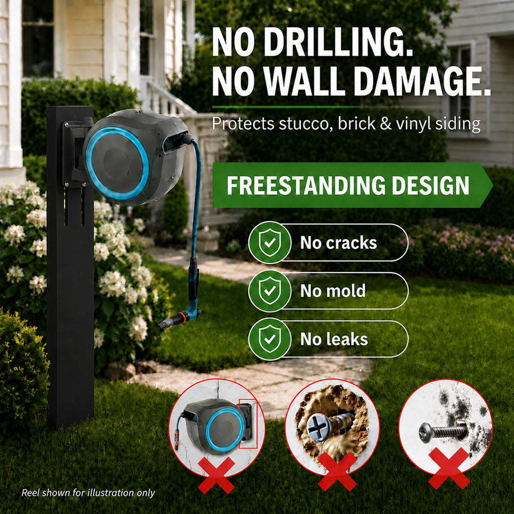 Retractable Garden Hose Reel Mounting Post Y6730