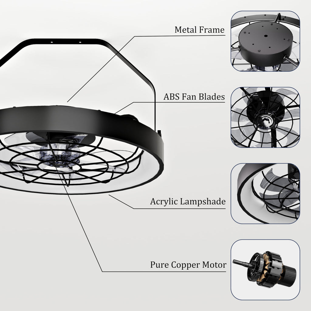 20 Inch Plug In Wall Mount Fan with Light P14517