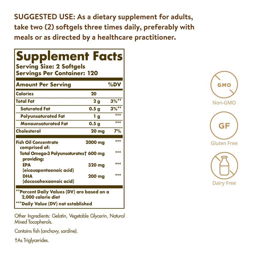 Omega-3 Fish Oil Concentrate 240 Softgels X141855