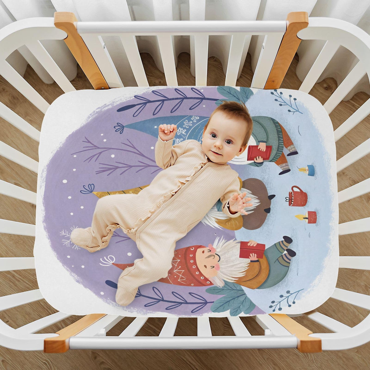 Watercolor Crib Sheet 52" x 28" Y5880