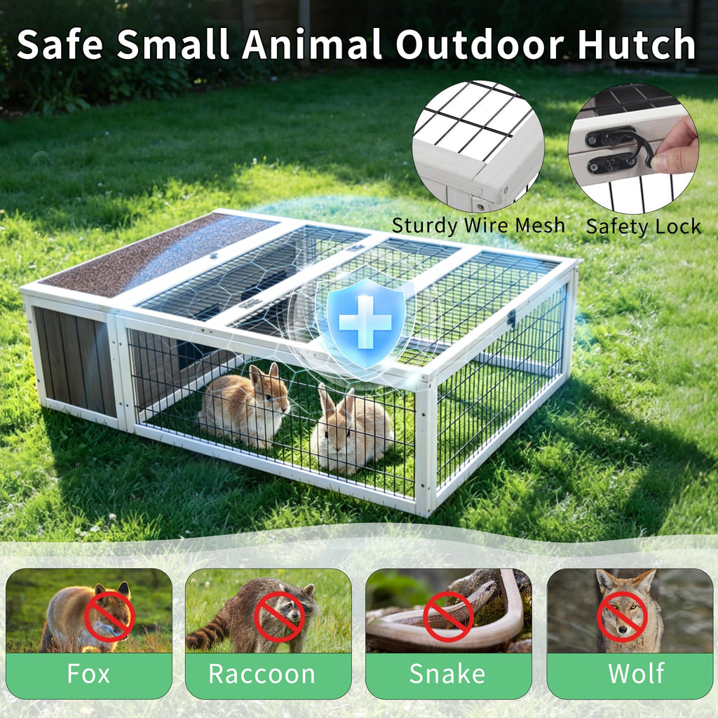 Wooden Rabbit Cage Guinea Pig Enclosure V529
