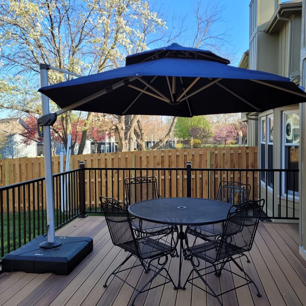 10 FT Navy Blue Cantilever Patio Umbrella H9651