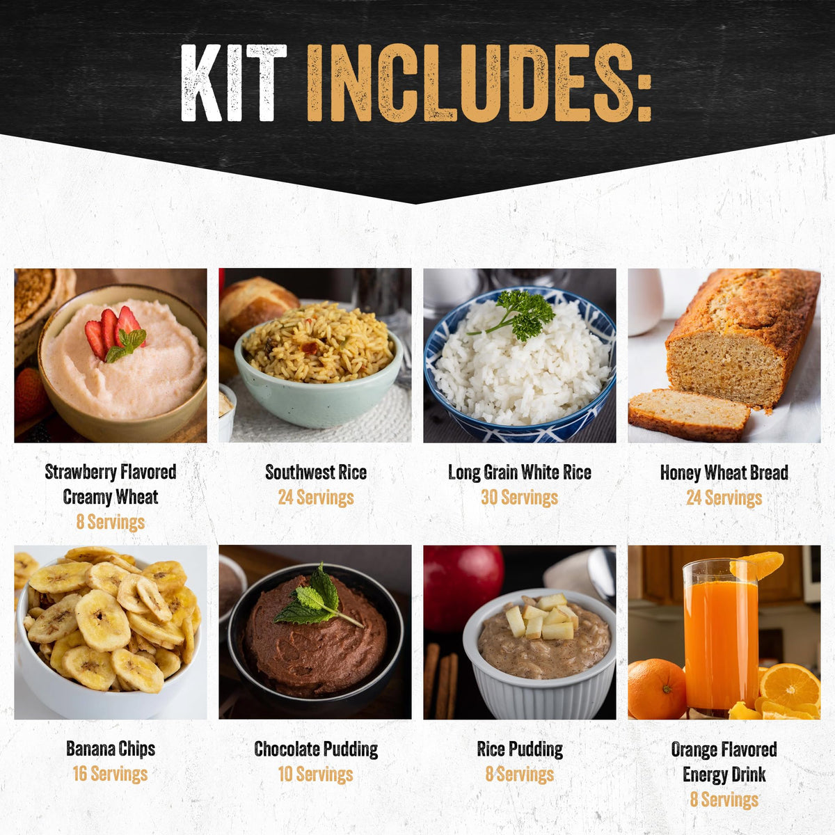 4-Week Emergency Food Supply 250 Servings Non-Perishable B696297