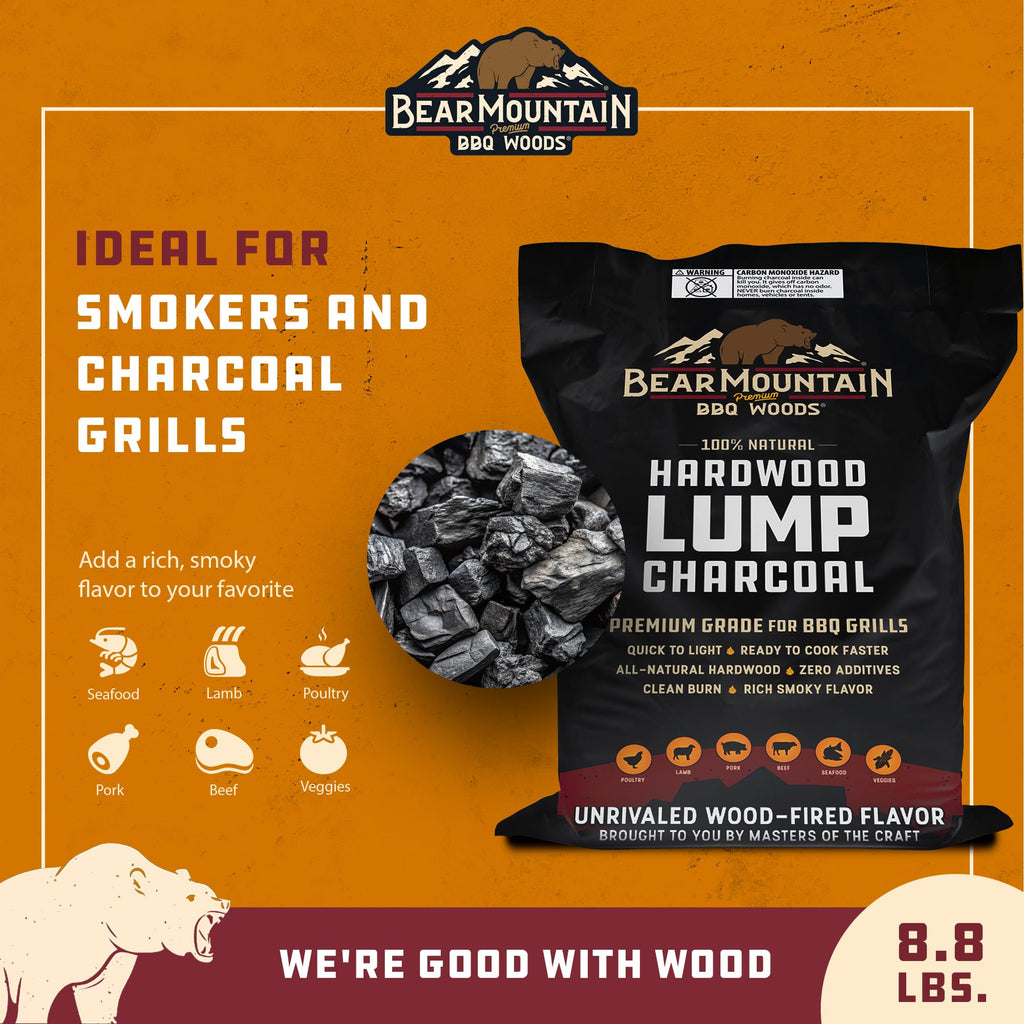 4 Pack Hardwood Lump Charcoal 16 Pounds V354