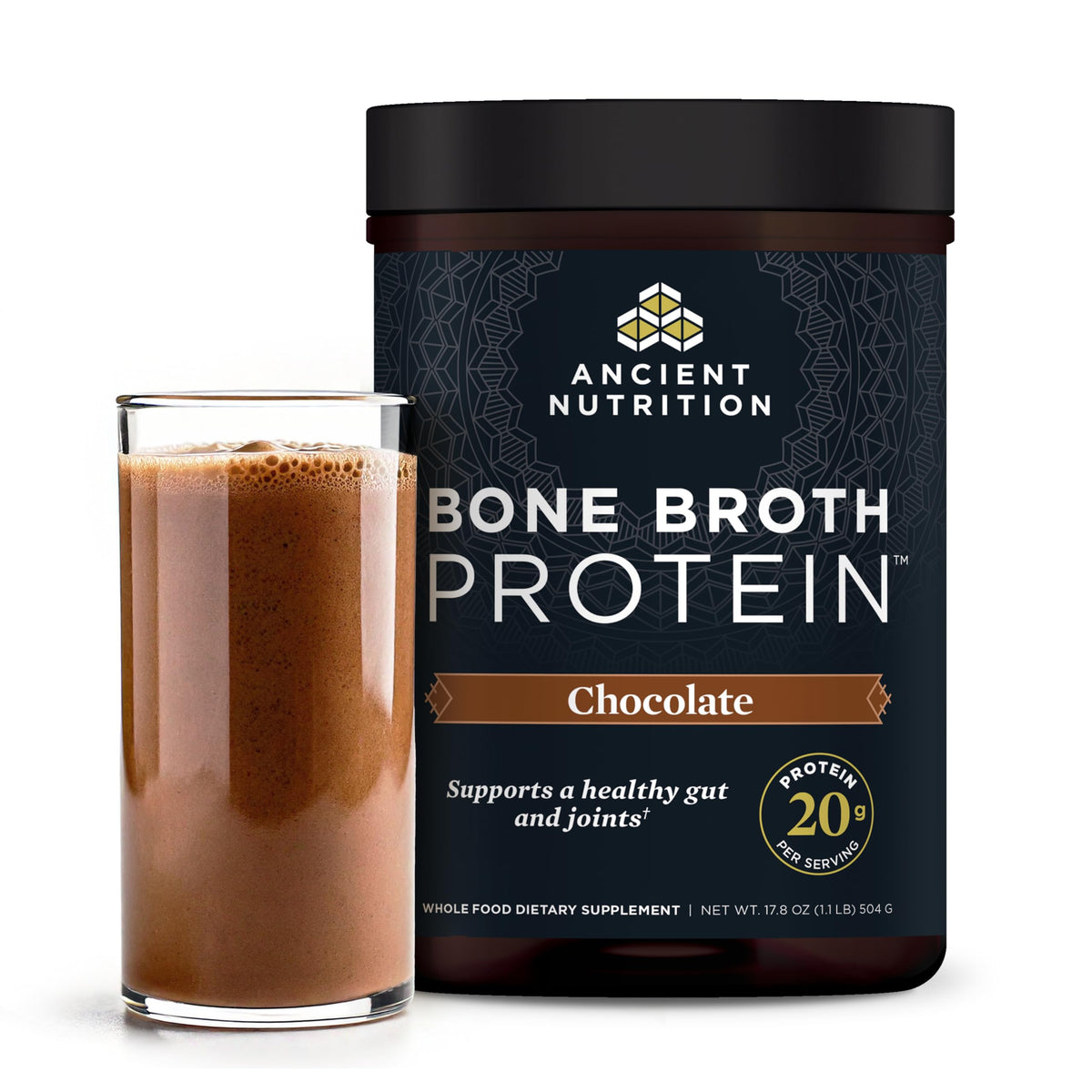 Grass Fed Bone Broth Protein Powder, Chocolate V579607