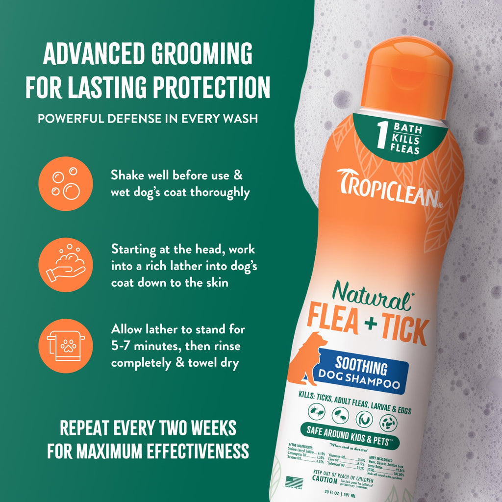 Soothing Flea and Tick Dog Shampoo 20oz R82612