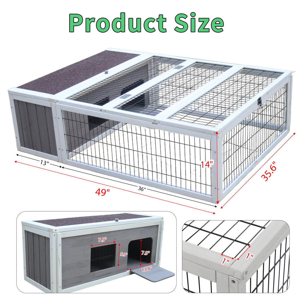 Wooden Rabbit Cage Guinea Pig Enclosure V529