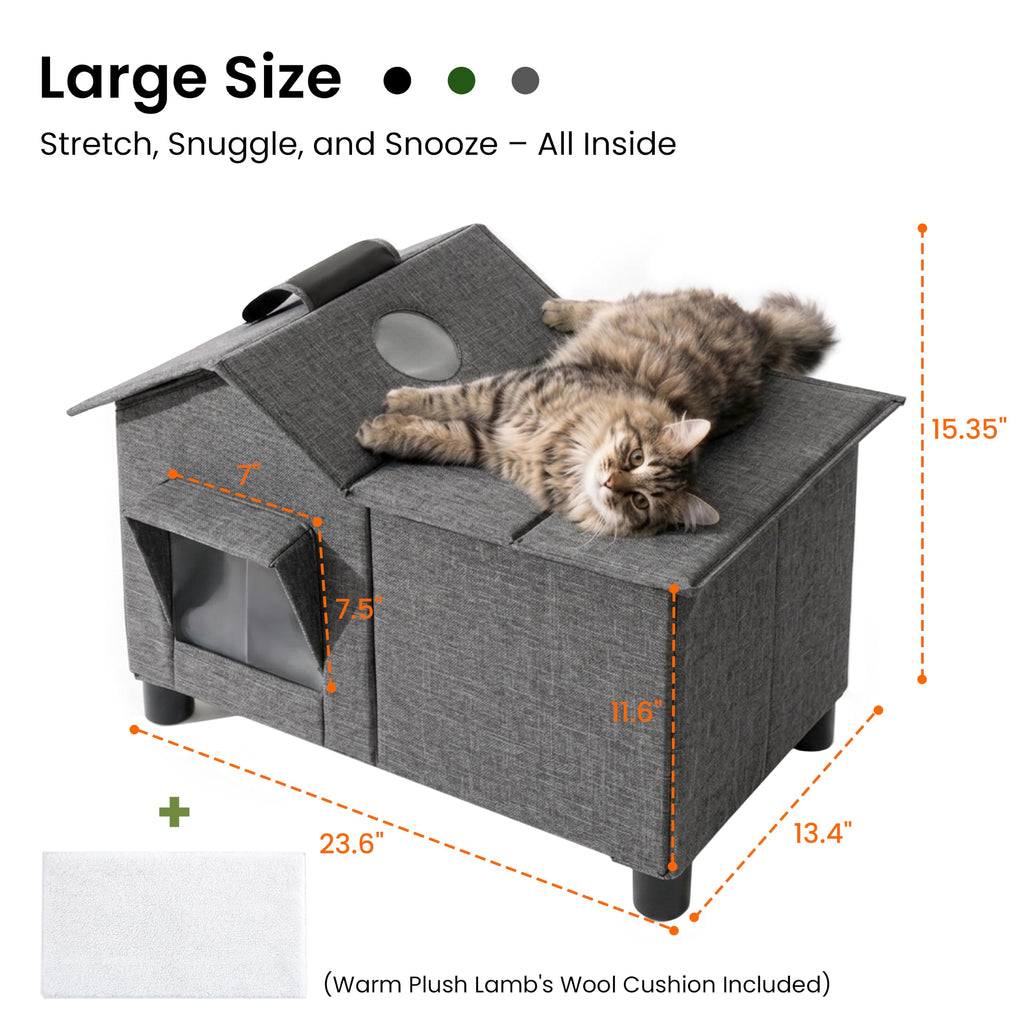 Weatherproof Elevated Cat House B3817