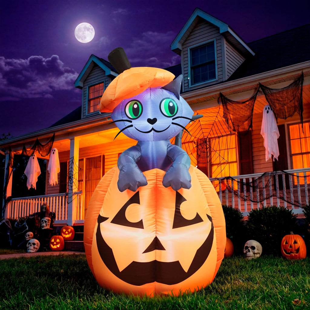 5 FT Animated Pumpkin Inflatable with LEDs Y71296
