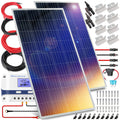400 Watt 12V Portable Solar Starter Kit with 2 Pcs 200W Monocrystalline Set and 30A PWM Controller F432341