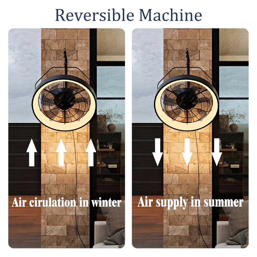 20 Inch Plug In Wall Mount Fan with Light P14517