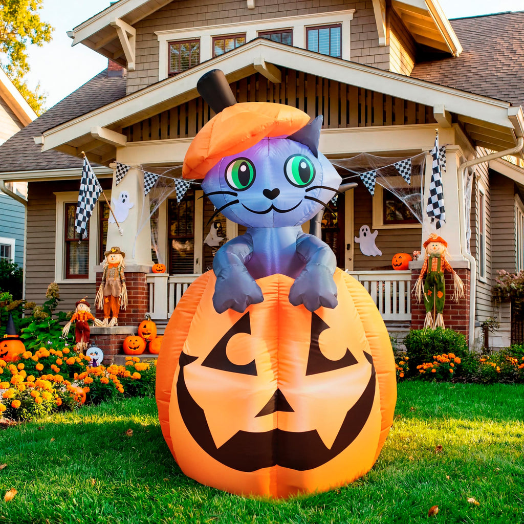 5 FT Animated Pumpkin Inflatable with LEDs Y71296