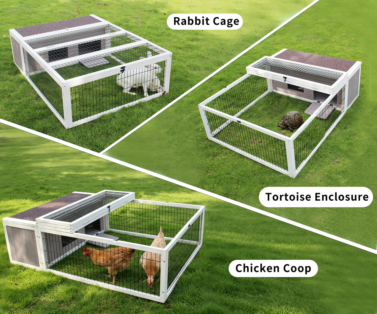 Wooden Rabbit Cage Guinea Pig Enclosure V529